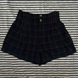 Plaid High-Waisted Women Shorts - American eagle